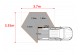 2 M Swisskings Batwing awning 270 degree opening (left version)